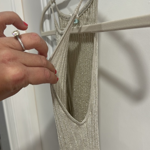 ⭐️SOLD⭐️Kimchi Blue Cream Sparkly Top - Picture 5 of 6